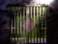 Bars that slide from opposite sides when opening, and to each other when closing.