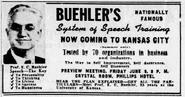 Advertisement for Buehler's speech training business