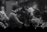 Appearing (far left) in I Was a Teenage Werewolf