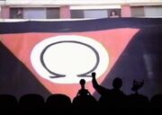 Is this a post-apocalyptic symbol of fascism, or the cute hairdo of a sitcom starlet of the 1960's laden in ?