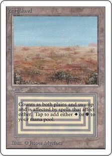 MTG Revised Dual Land Scrubland BGS 8.5 NM-MT+ Magic Card