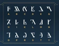 The translation chart for the Unusual Unlock.