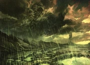 Yawgmoth's darkness fills the skies as he returns to Dominaria at last.