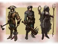 Innistradi Humans. Concept art by Wayne Reynolds.