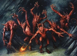 mtg devil cards Demon's Jester [Dissension]