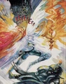 Trine was enslaved by Xarl using the Horned Halo