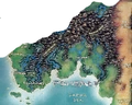 Map showing the chunk of land left in northwestern Jamuraa. Map generated using an overlay of the modern map.