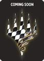 Aetherdrift symbol marries the chequered flag with Avishkar filigree.