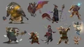 Concepts for the original set of ten animalfolk.[39]