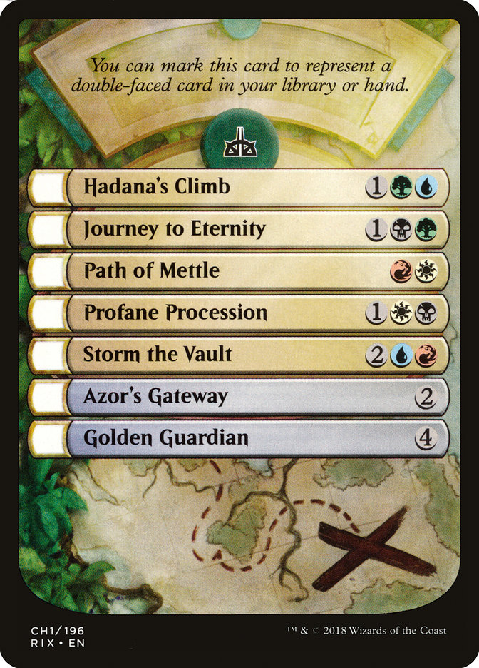 Checklist Token 10x CH1 for Flip Cards SOI Shadows Innistrad MTG Magic NM 