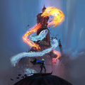 Concept art of Johann and Caervelin.