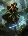 Freyalise, a half-elf planeswalker from Dominaria.
