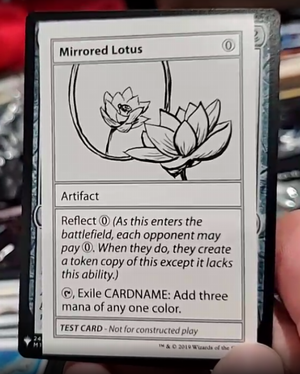 Mirrored Lotus Test card