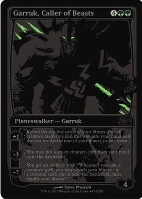 black planeswalker card