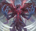 The former leaders of Flights Goldnight and Alabaster, Bruna and Gisela, were twisted by Emrakul into her herald Brisela. A eldrazi angel.