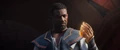 Teferi holding the Skyship Weatherlight's Powerstone.