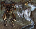 Karn and Tahngarth held captive