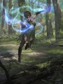 Freyalise, Skyshroud Partisan, art by Daarken.