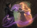 In Arcavios, Liliana tries to find a way to resurrect Gideon.