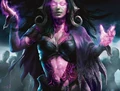 Liliana's Demonic Contract is written on her skin.