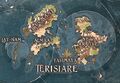 Map of Terisiare around 4560 ©2018 Wizards of the Coast, Inc.