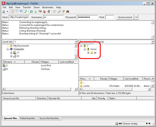 Filezilla connect