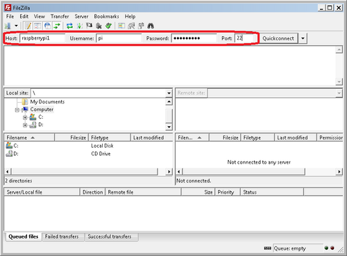 Filezilla preconnect