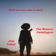 Javier Escuella in the Western gunslingers poster.