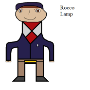 A bad drawing of Rocco.