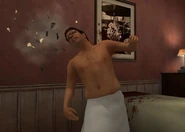 Moe shot right through the head.