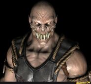 Baraka's face.