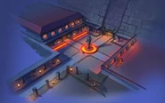 Castle's courtyard concept.