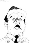 Drawing of Tutchenko being scared.