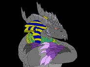 Drawing of a greyish Azazel.