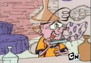 Eddy with Jimmy's hairstyle.