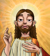 Stinky cosplaying as his lord and master. (Such blasphemy!)