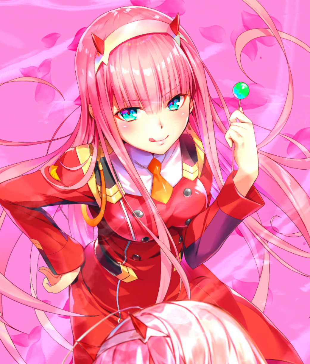 Download A captivating portrait of Zero Two, the beloved character