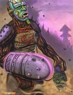 Drahmin with shrunken heed.jpg (9 KB) Artwork of Drahmin with his shrunken head.