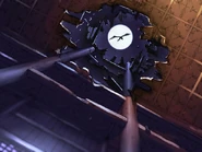 Jin spreading his wings and escaping through the roof.