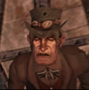 Black's scary-ass face.