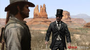 John Marston with Shinnok in his human form.
