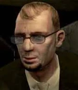 Eric's closed up face.