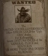 Chris' wanted poster on his journal page.