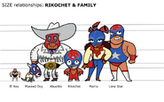 Rikochet's Family Height Comparison