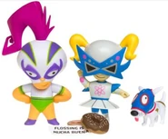 Buena Girl, Masked Dog mini-figure and Penny Plutonium with Fortune Donut