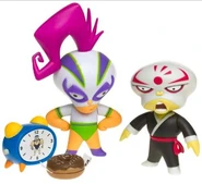 Buena Girl and Double Ninja Ninja with El Rey clock and Fortune Donut