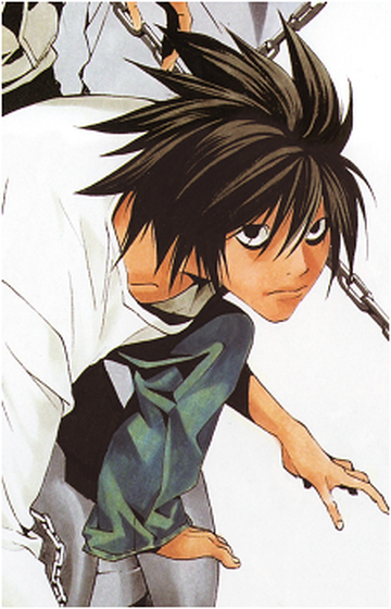 Court Noir Effilé Perruque Death Note L Lawliet Ryuga Eraldo