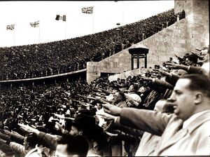 Nazi crowd salute