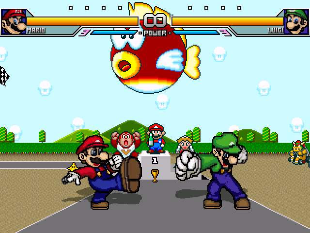 mugen super mario and luigi vs