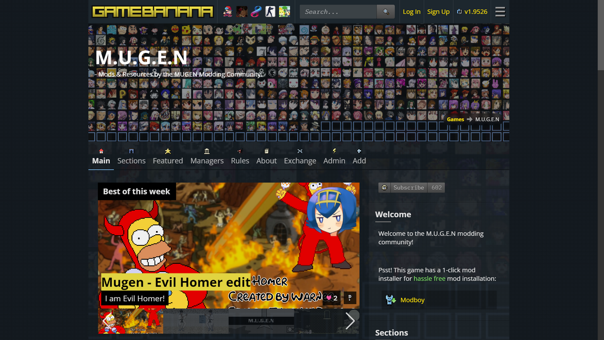 GameBanana, MUGEN Database